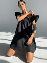 Backless Ruffle Cute Mini Dress